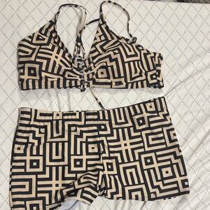 Geometric Patterned Bikini Set